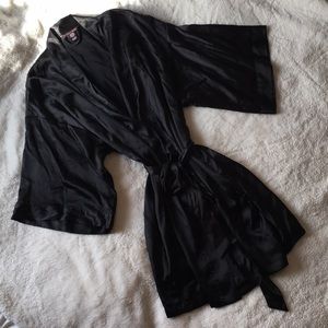 Victoria’s Secret black silk robe
